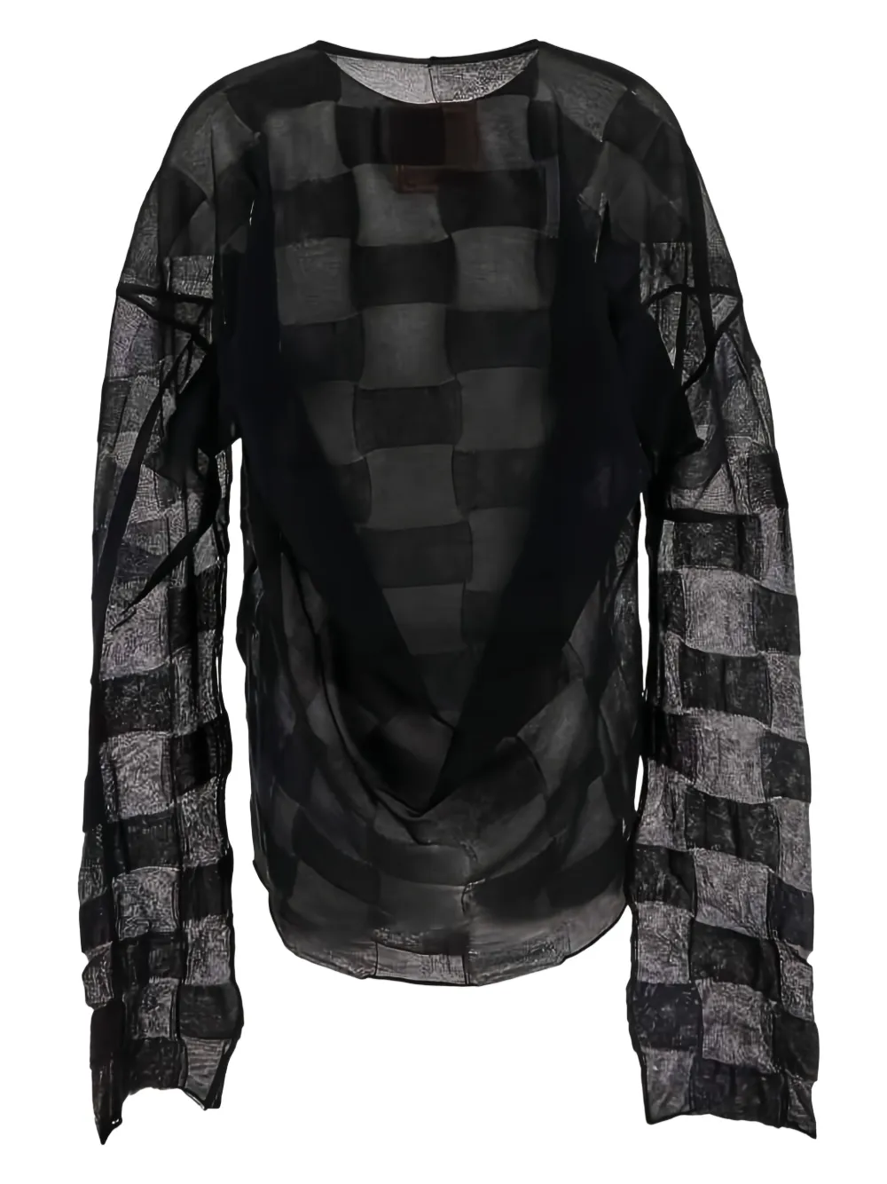 Shop Uma Wang Patterned-jacquard T-shirt In 黑色