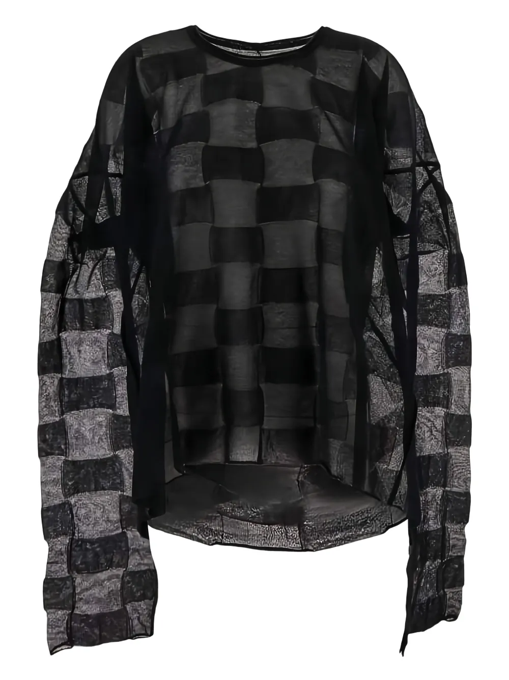 Shop Uma Wang Patterned-jacquard T-shirt In 黑色