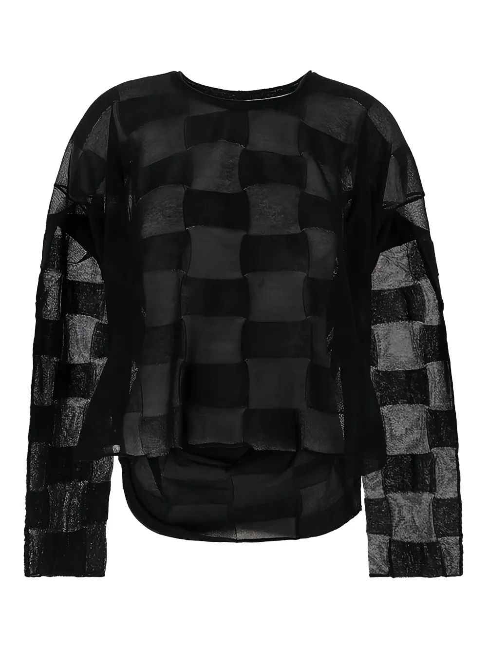 Shop Uma Wang Patterned-jacquard T-shirt In 黑色