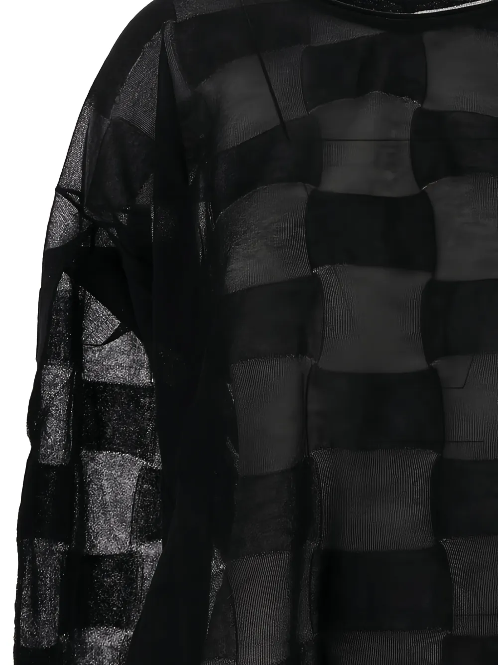 Shop Uma Wang Patterned-jacquard T-shirt In 黑色