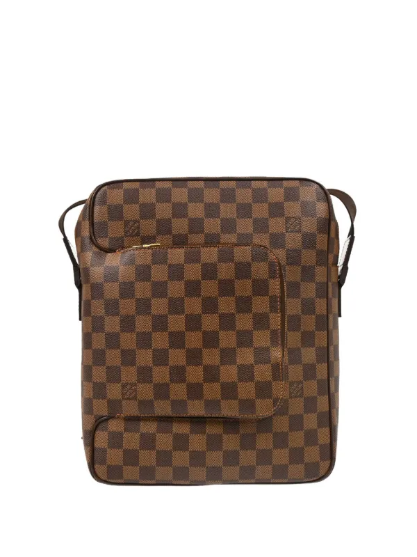 Louis Vuitton Pre-owned 2005 Damier Olaf MM Shoulder Bag in Brown