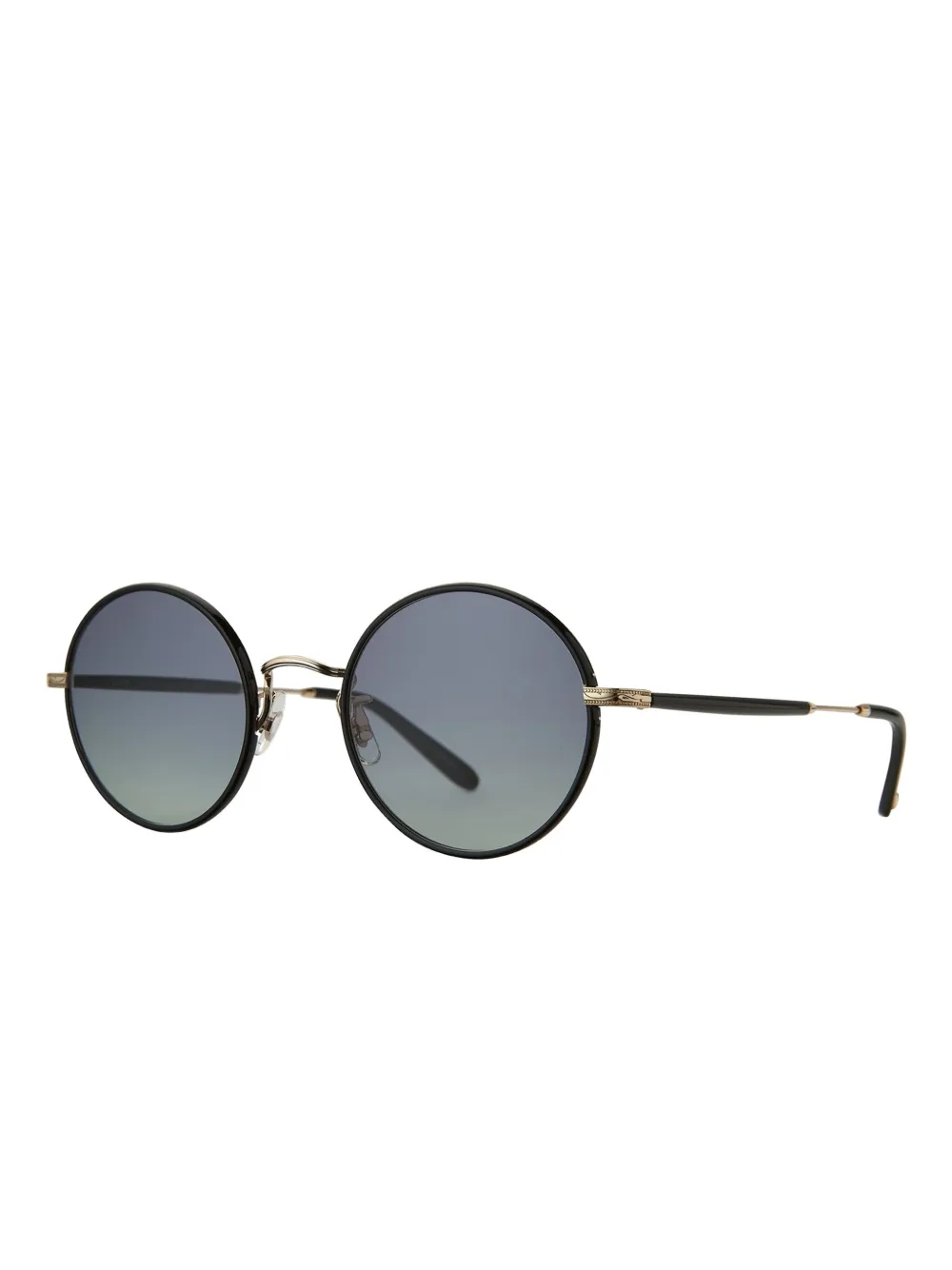 Garrett Leight Zonnebril met rond metalen montuur - Zwart