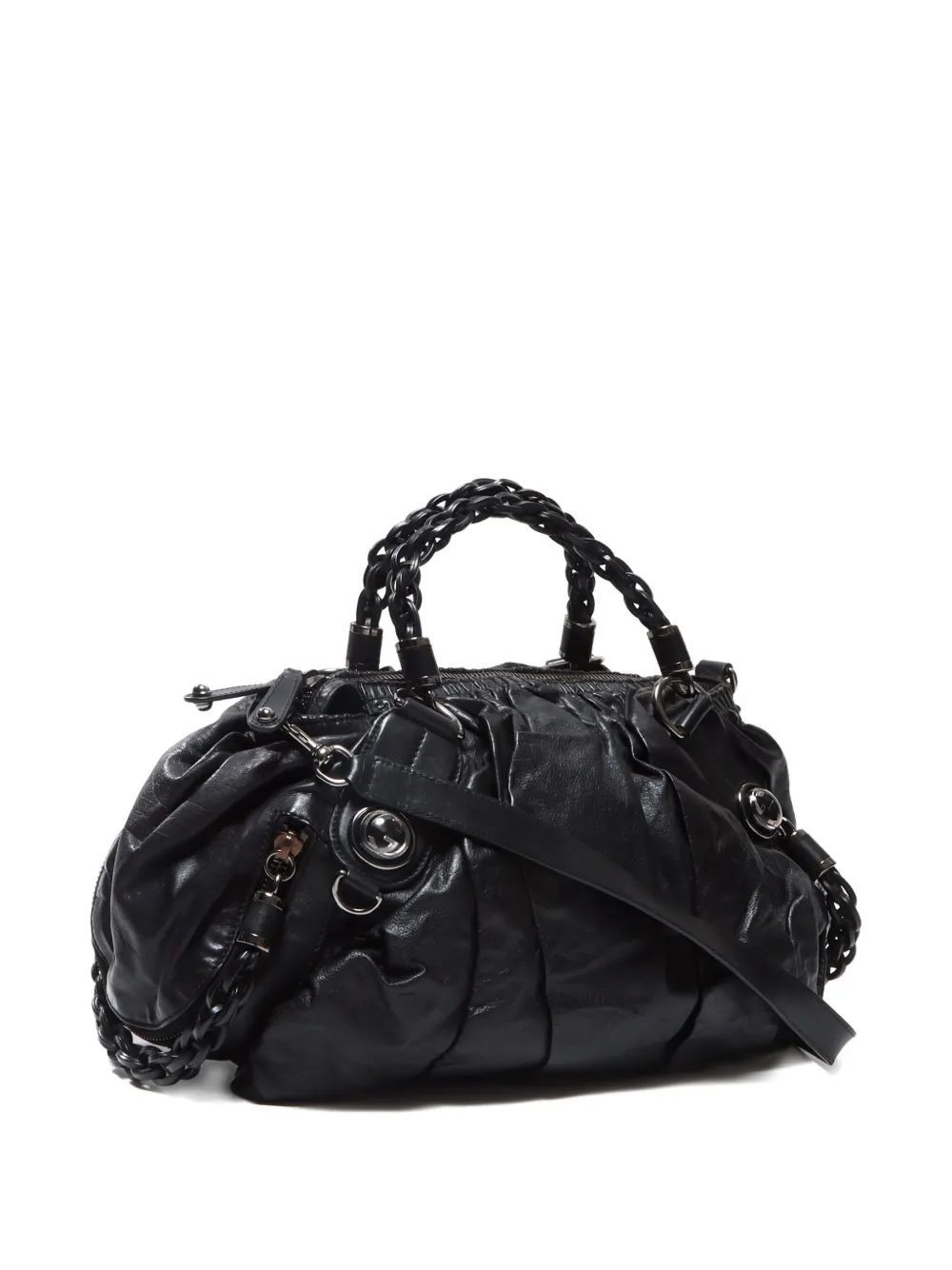 Pre-owned Gucci 2010-2020s Galaxy Line Shoulder Bag In Black