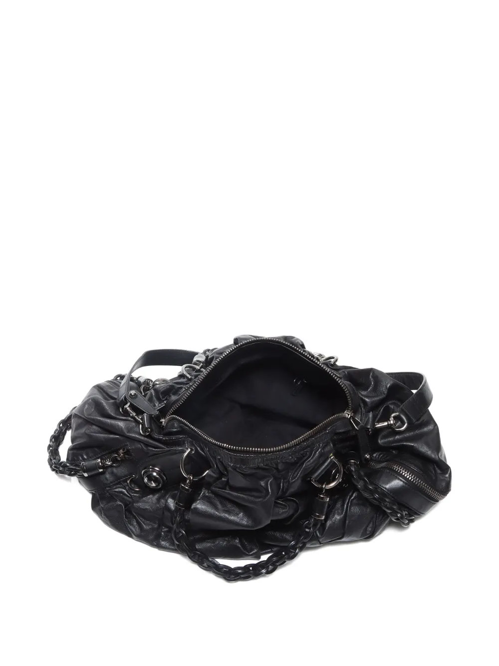 Pre-owned Gucci 2010-2020s Galaxy Line Shoulder Bag In Black
