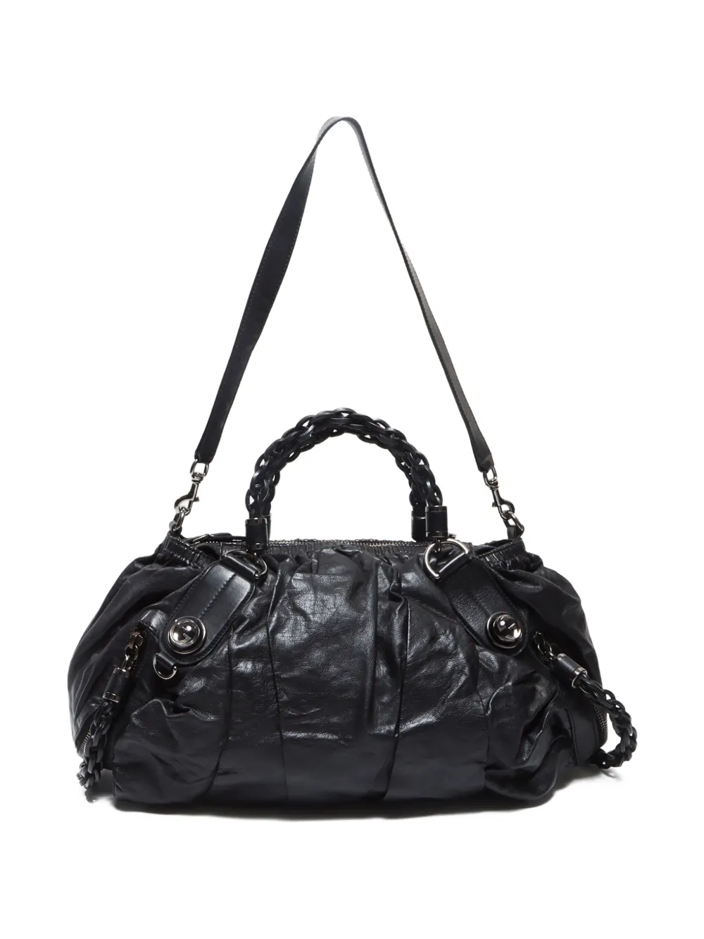 Pre-owned Gucci 2010-2020s Galaxy Line Shoulder Bag In Black