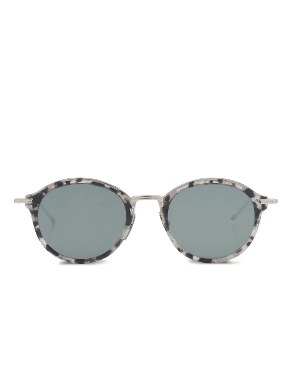Thom Browne Eyewear トータスシェル ラウンドサングラス - グレー Thom Browne Eyewear トータスシェル ラウンドサングラス - グレー