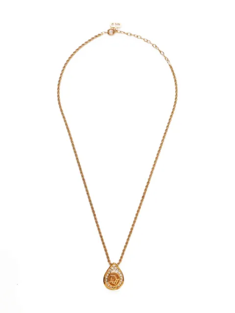 Christian Dior Pre-Owned колье с подвеской-логотипом (1990-2015 годы)