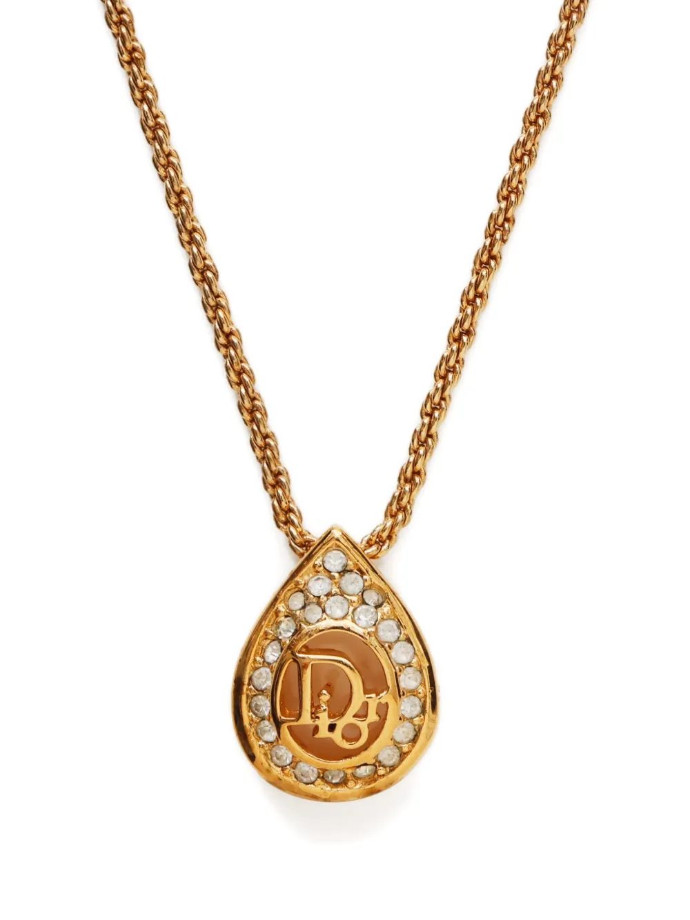 Christian Dior Pre-Owned 1990-2015 logo-charm necklace | Image 2