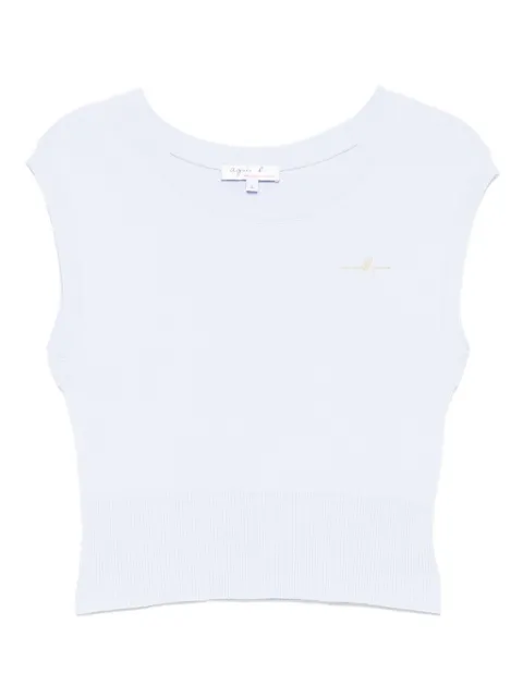agnès b.  chaleco con logo bordado