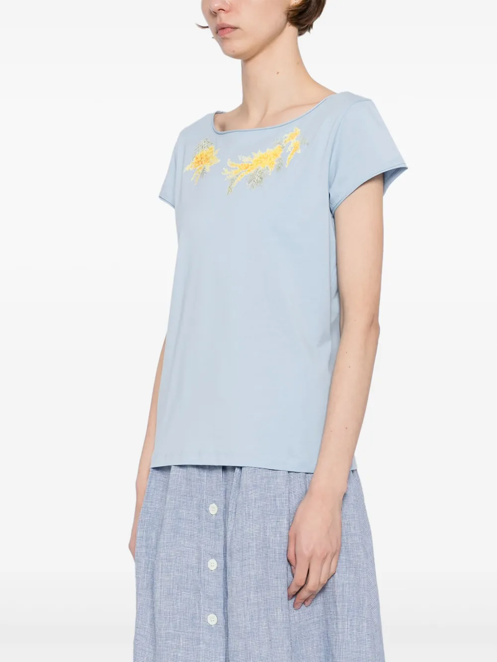 Agnès B. Cotton T-shirt In Blue