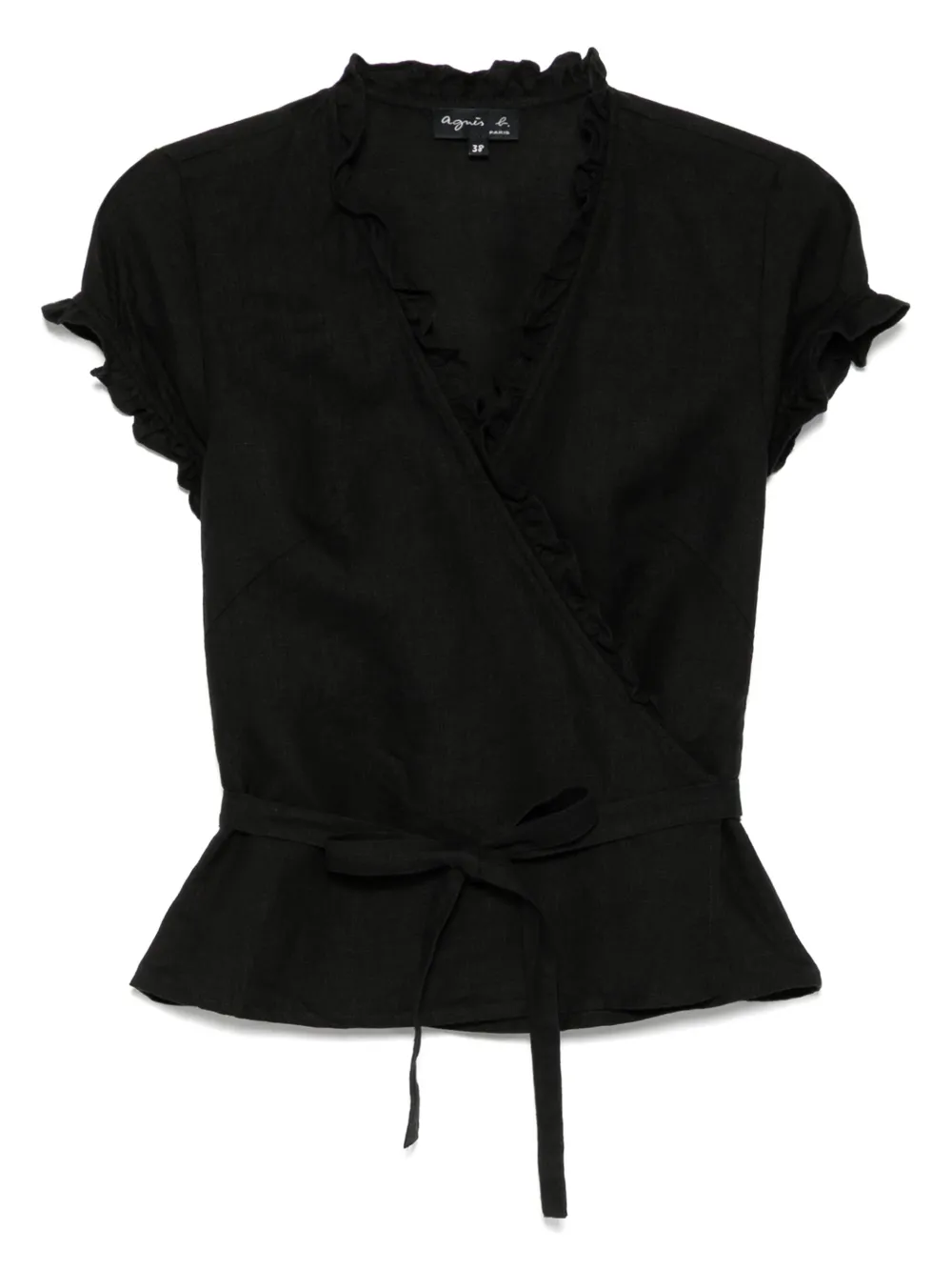 agnès b.  top de lino | negro | Image 1