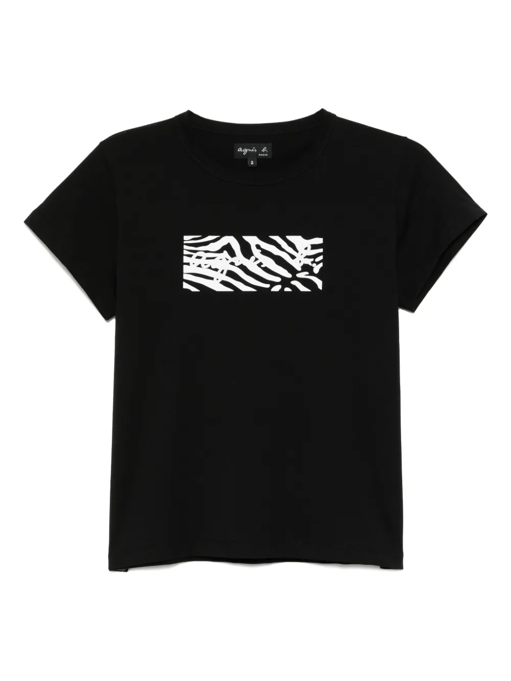agnès b.  playera con logo estampado | negro | Image 1