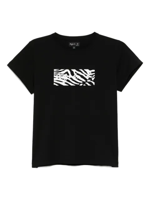 agnès b.  playera con logo estampado