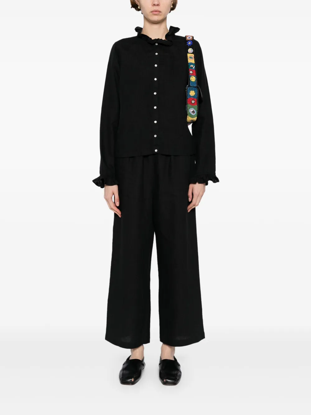 agnès b.  linen trousers | Straight-Leg Pants | Image 2