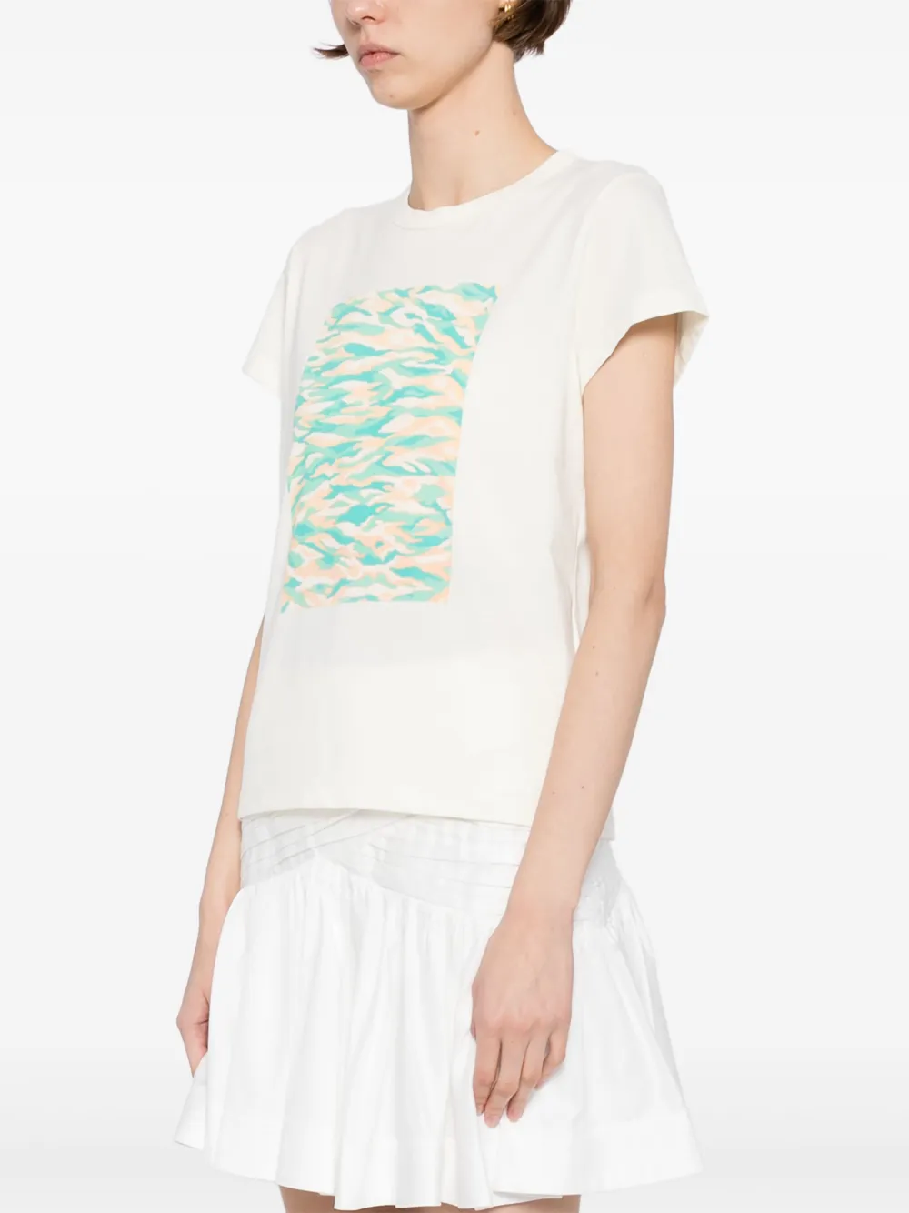 Agnès B. Graphic-print T-shirt In Neutrals