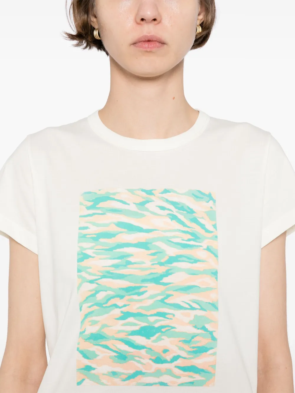 Agnès B. Graphic-print T-shirt In Neutrals