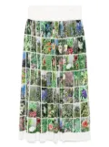 agnès b. graphic-print skirt - Green