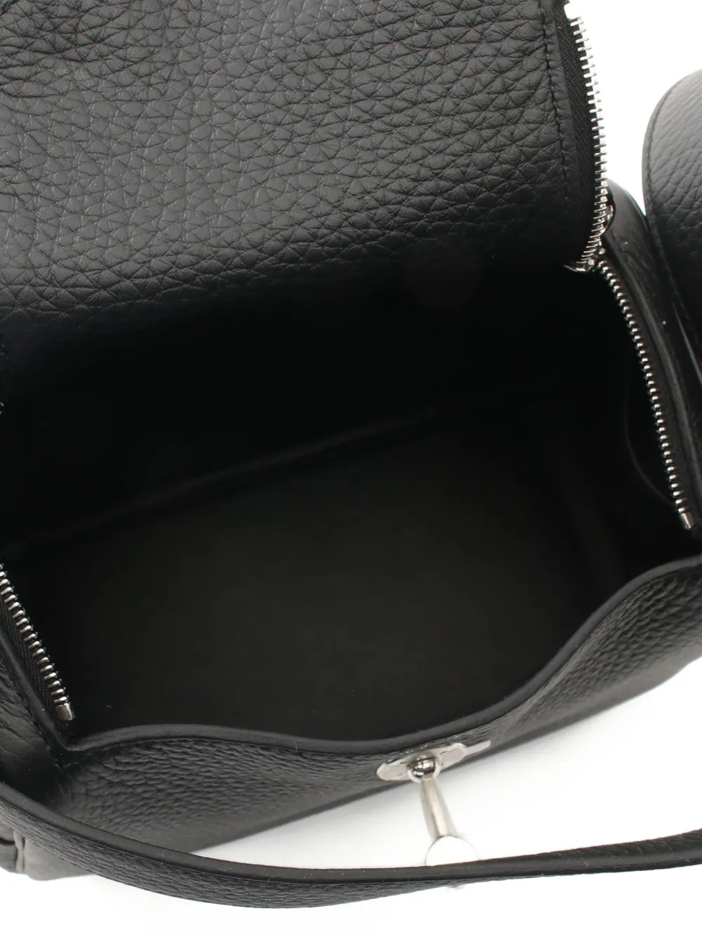 Pre-owned Hermes 2024 Mini Lindy Shoulder Bag In Black
