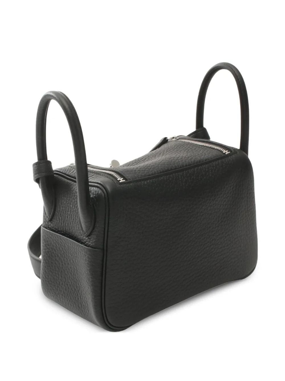 Pre-owned Hermes 2024 Mini Lindy Shoulder Bag In Black