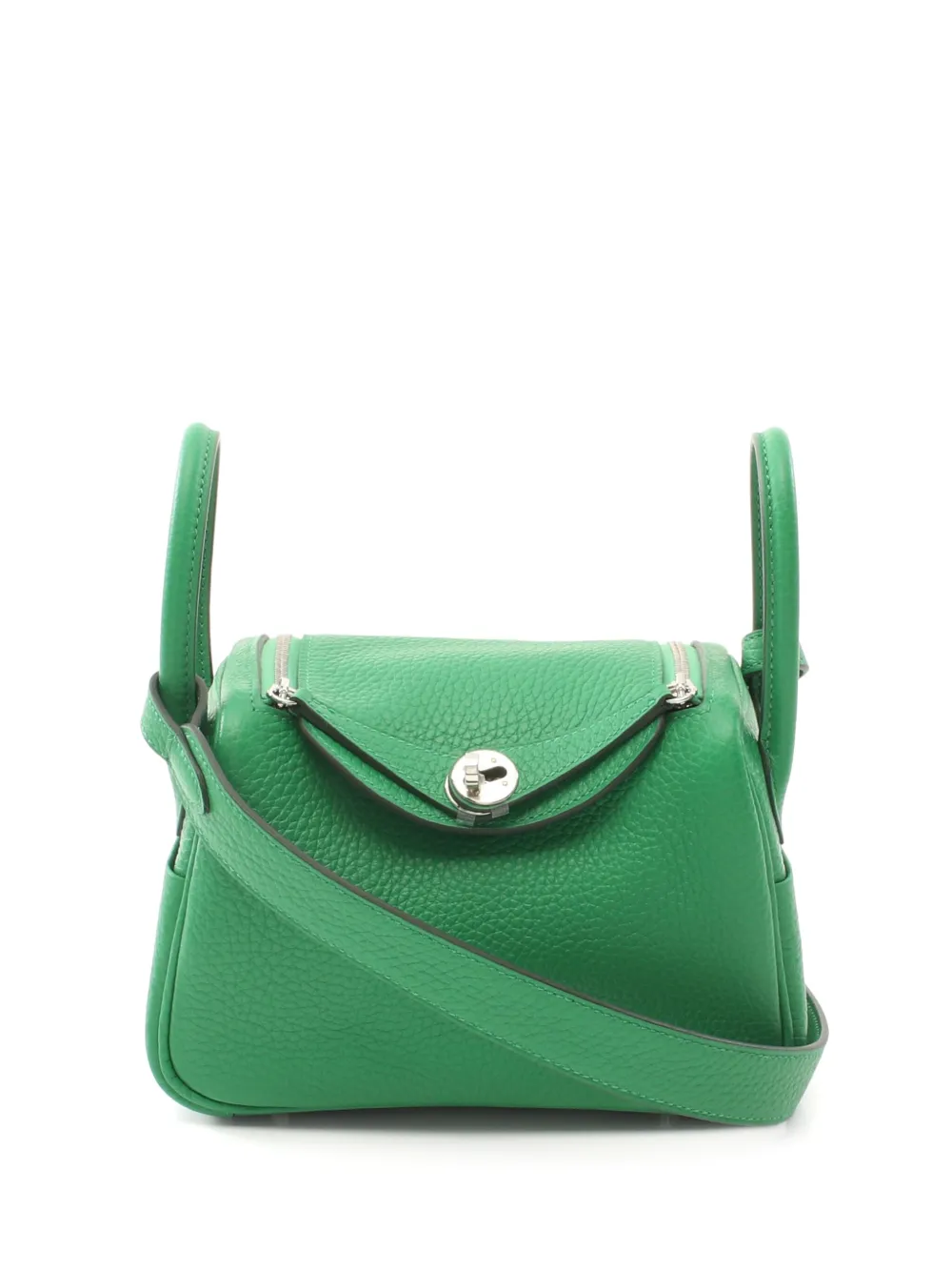 Hermès Pre-Owned 2024 リンディ ハンドバッグ ミニ - グリーン Hermès Pre-Owned 2024 リンディ ハンドバッグ ミニ - グリーン