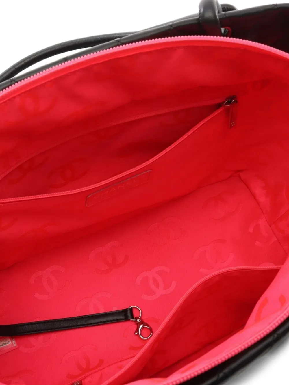 Pre-owned Chanel 2004-2005 Large Cambon Line Tote Bag In Black