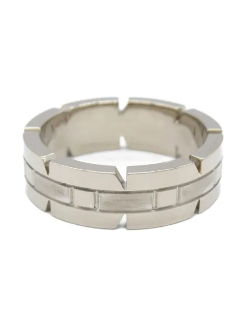 Cartier 2010s 18K white gold Tank Française ring 