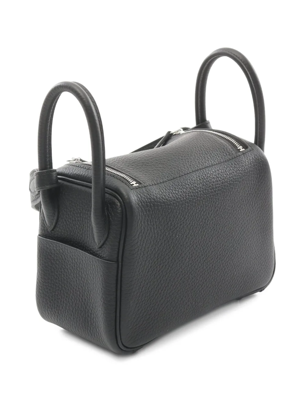 Pre-owned Hermes 2024 Mini Lindy Shoulder Bag In Black