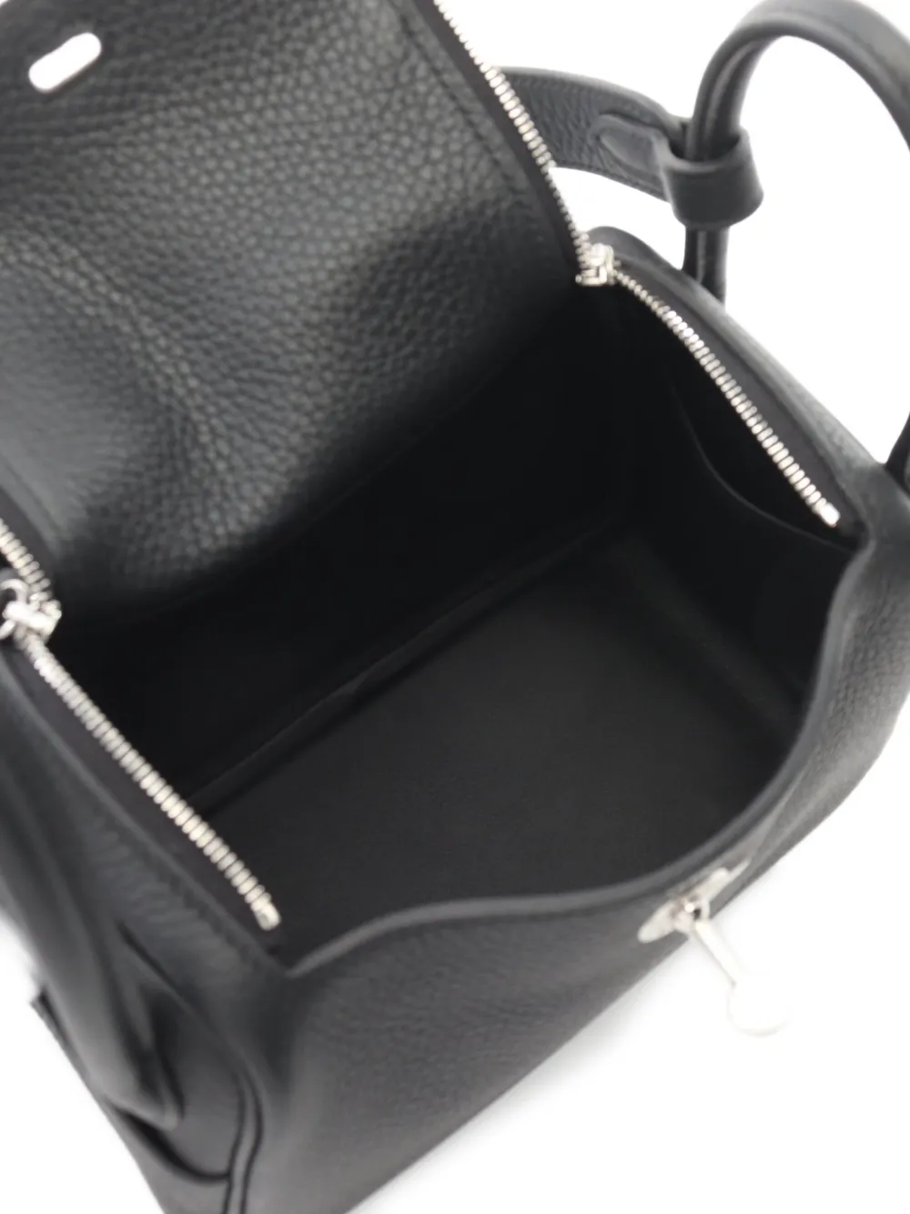 Pre-owned Hermes 2024 Mini Lindy Shoulder Bag In Black