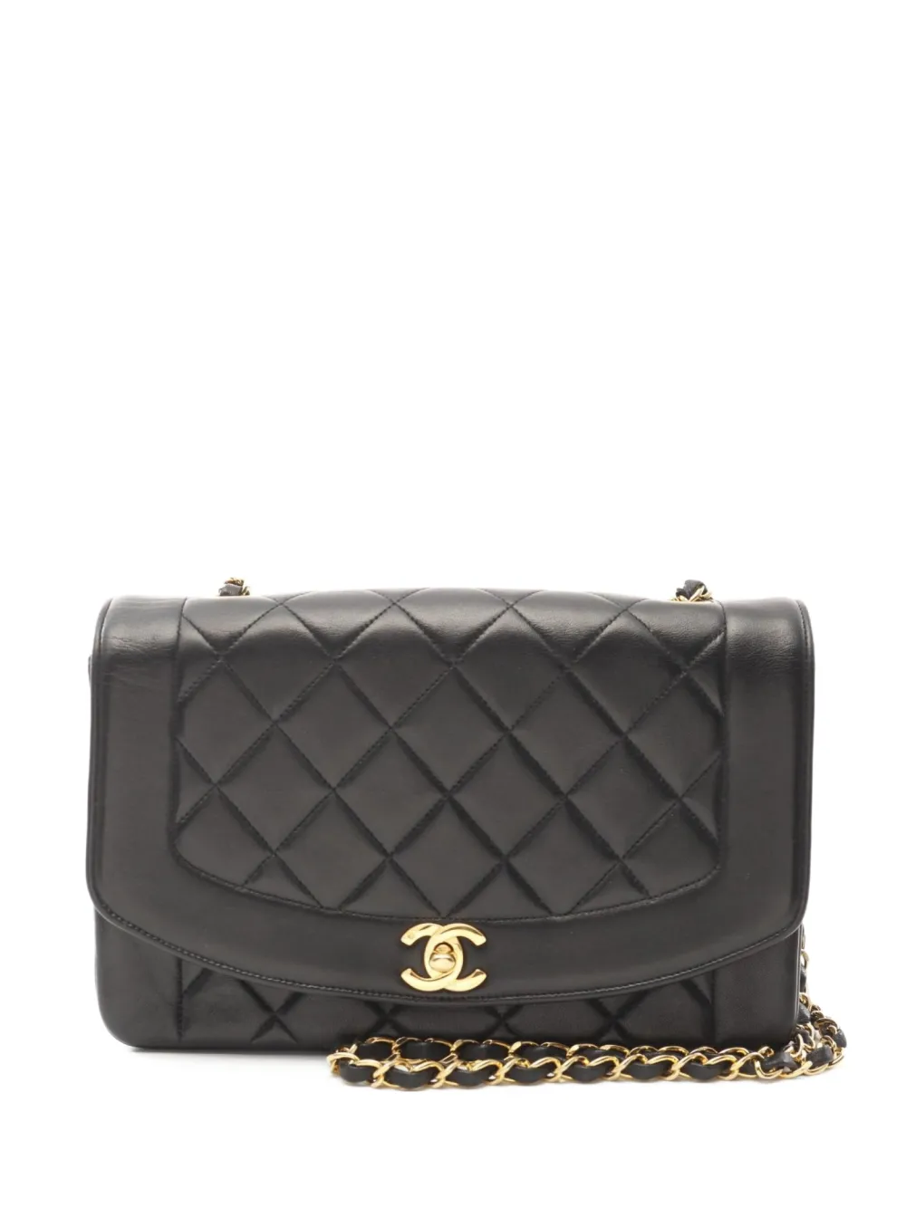 CHANEL Pre-Owned 1991-1994 ダイアナ ショルダーバッグ - ブラック CHANEL Pre-Owned 1991-1994 ダイアナ ショルダーバッグ - ブラック