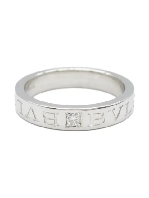 Bvlgari Pre-Owned anillo Double 1P en oro blanco de 18kt con diamante 2010