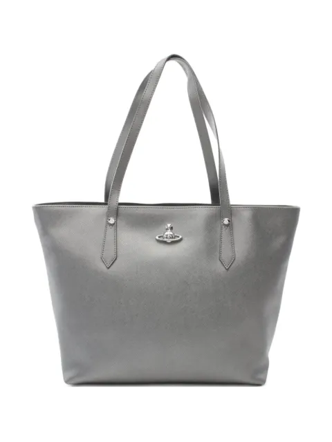 Vivienne Westwood Pre-Owned 2020s Orb-plaque leather tote bag