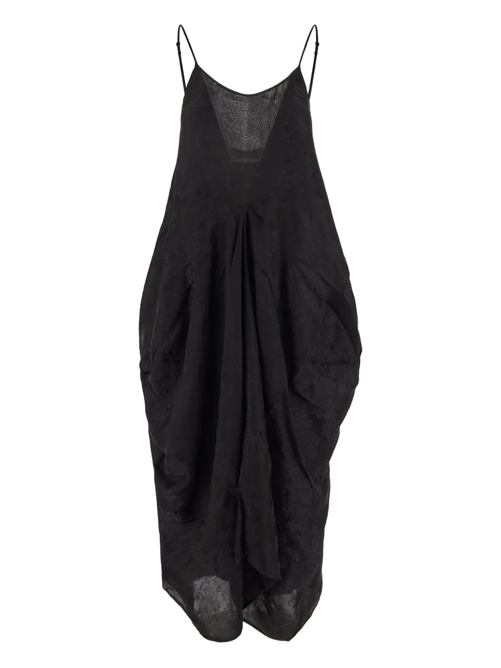 Uma Wang Flared midi-jurk Zwart