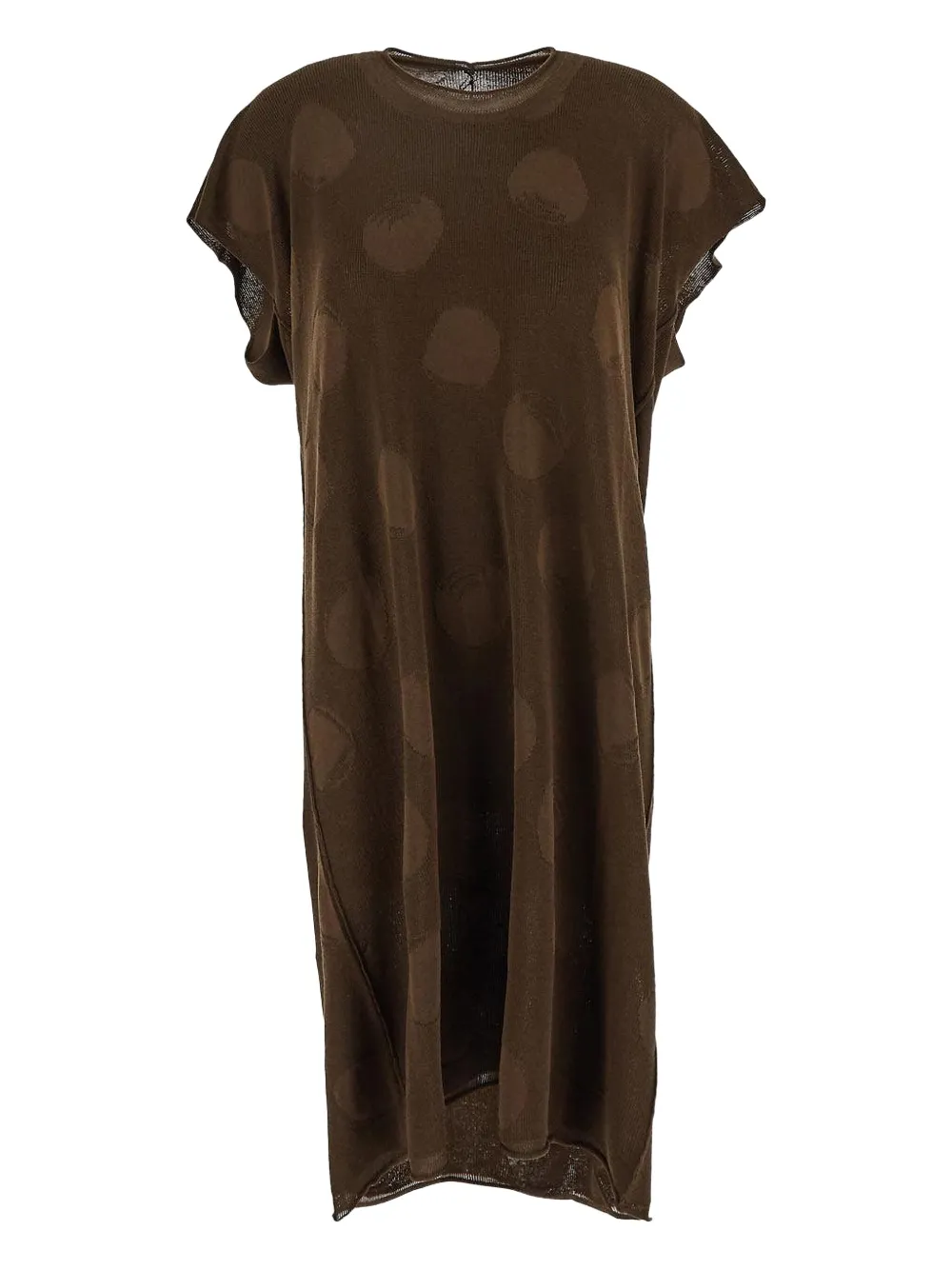 Uma Wang dot-print midi dress | Brown | Image 1