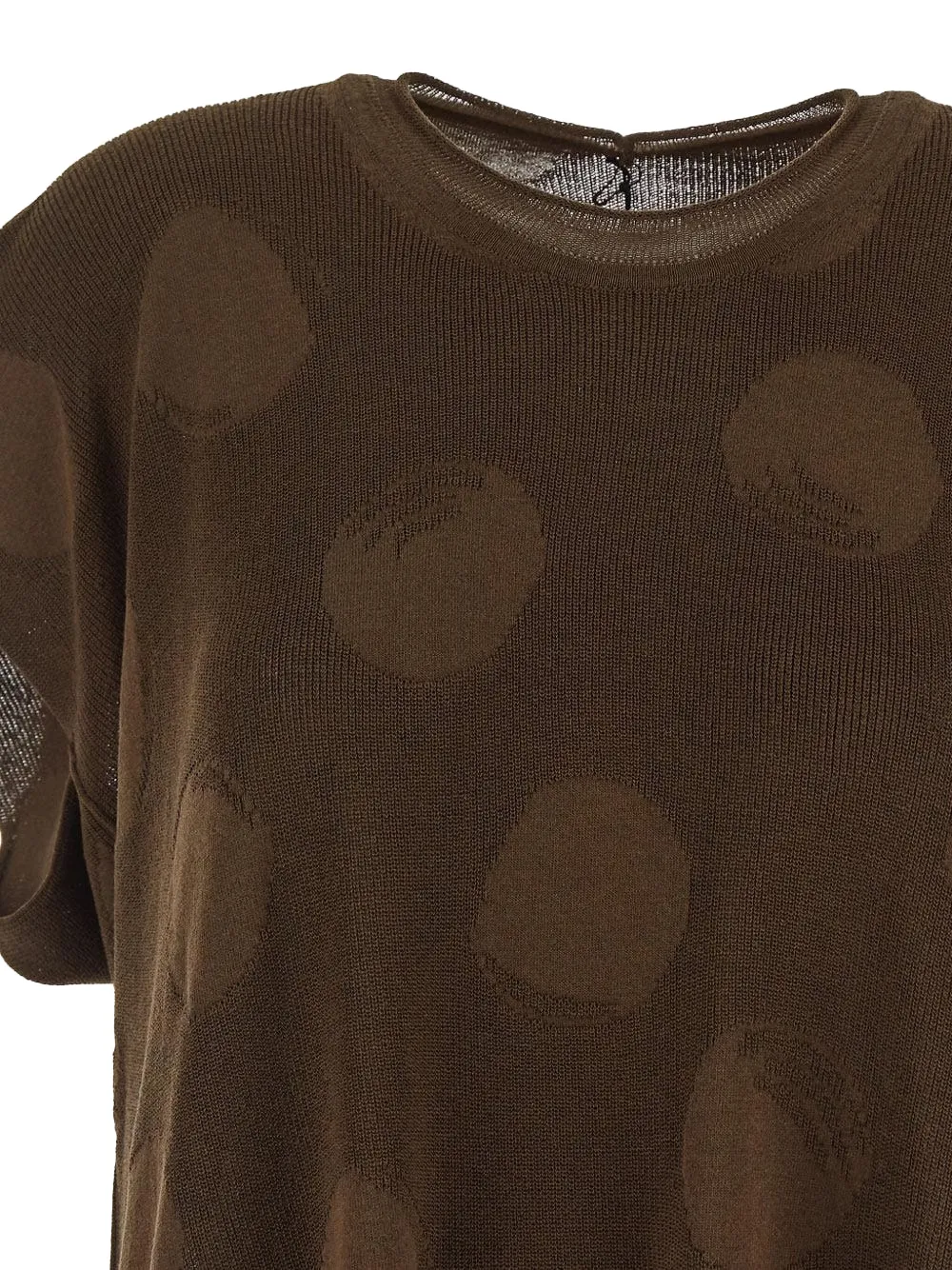Shop Uma Wang Dot-print Midi Dress In Brown