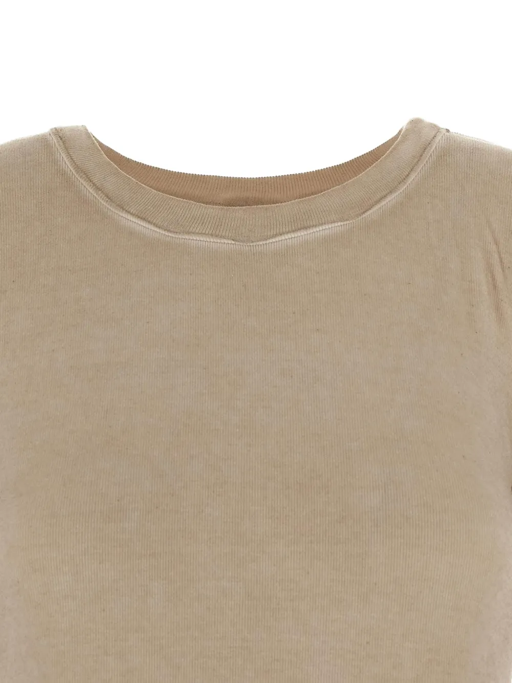 Shop Uma Wang Fine-ribbed T-shirt In Neutrals