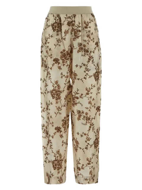 Uma Wang pantalones con estampado floral