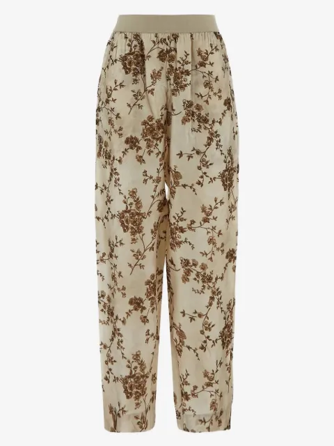Uma Wang pantalones con estampado floral