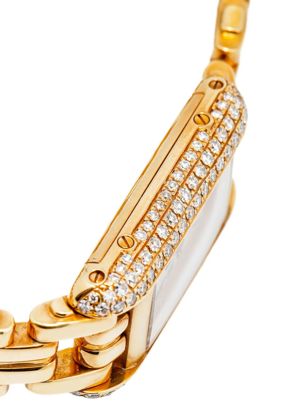 Pre-owned Cartier Tank Américaine 28mm In White