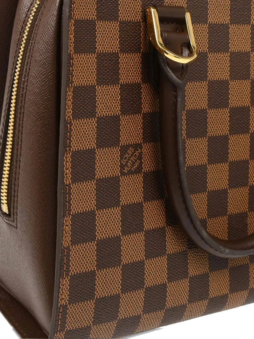 Pre-owned Louis Vuitton 2003 Damier Triana Handbag In Brown