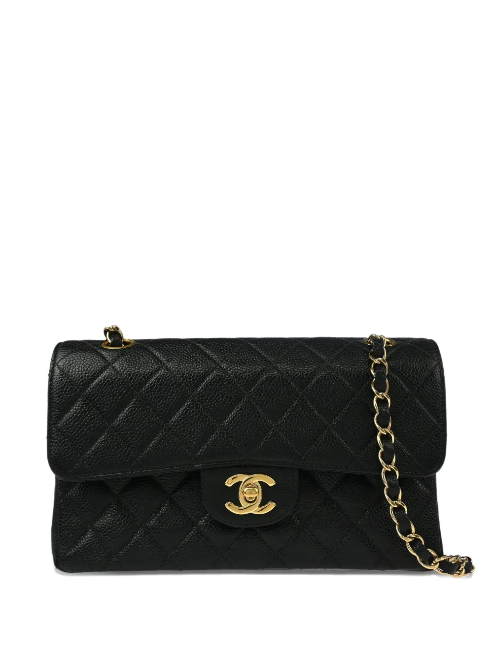 CHANEL Pre-Owned 2002 small Classic Double Flap shoulder bag | Black | Image 1