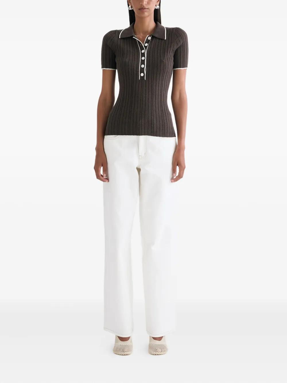 Anna Quan Zora poloshirt - Bruin
