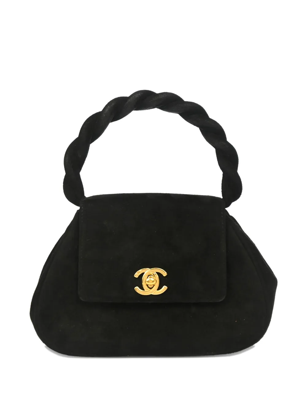 CHANEL Pre-Owned 1997 ココマーク ターンロック ミニバッグ - ブラック CHANEL Pre-Owned 1997 ココマーク ターンロック ミニバッグ - ブラック