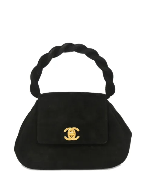 CHANEL Pre-Owned bolsa mini con cierre giratorio y logo CC 1997