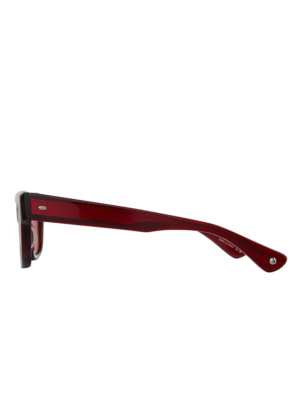 Garrett Leight Woz zonnebril met vierkant montuur Rood