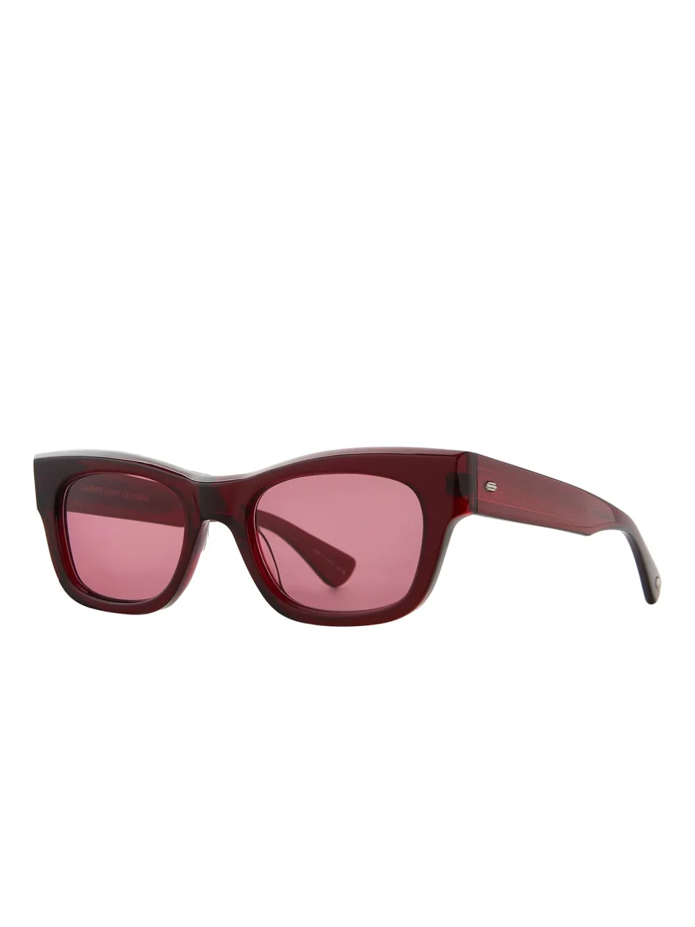 Garrett Leight Woz zonnebril met vierkant montuur - Rood