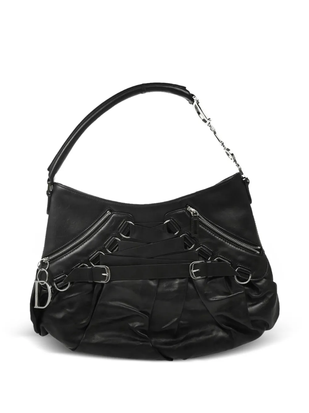 Christian Dior Pre-Owned 2004 クロスストラップ ハンドバッグ - ブラック Christian Dior Pre-Owned 2004 クロスストラップ ハンドバッグ - ブラック