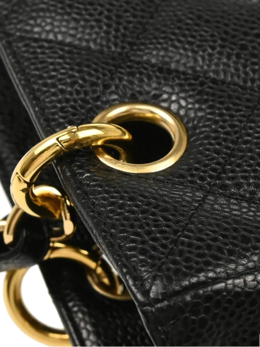 Pre-owned Chanel 2003 Chain Shopping Tote Bag In Black
