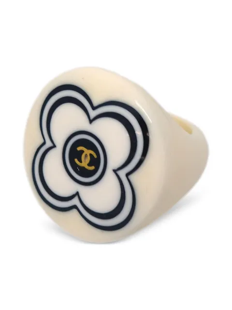 CHANEL Pre-Owned 2002 floral-print ring