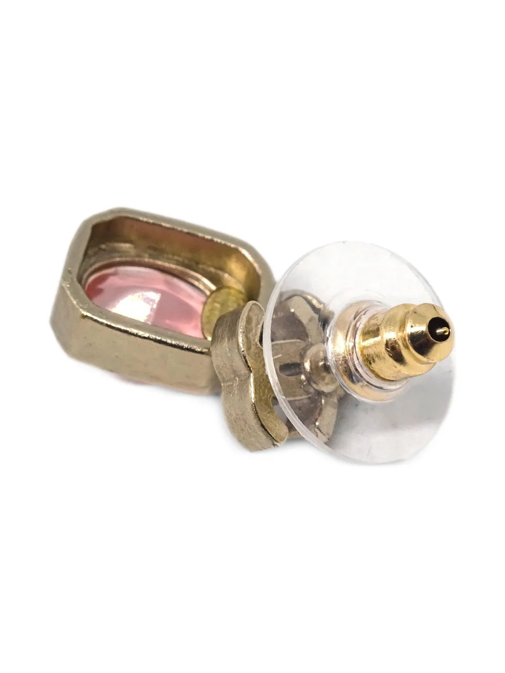 Pre-owned Chanel 2007 Cc Dangle Earrings In Gold