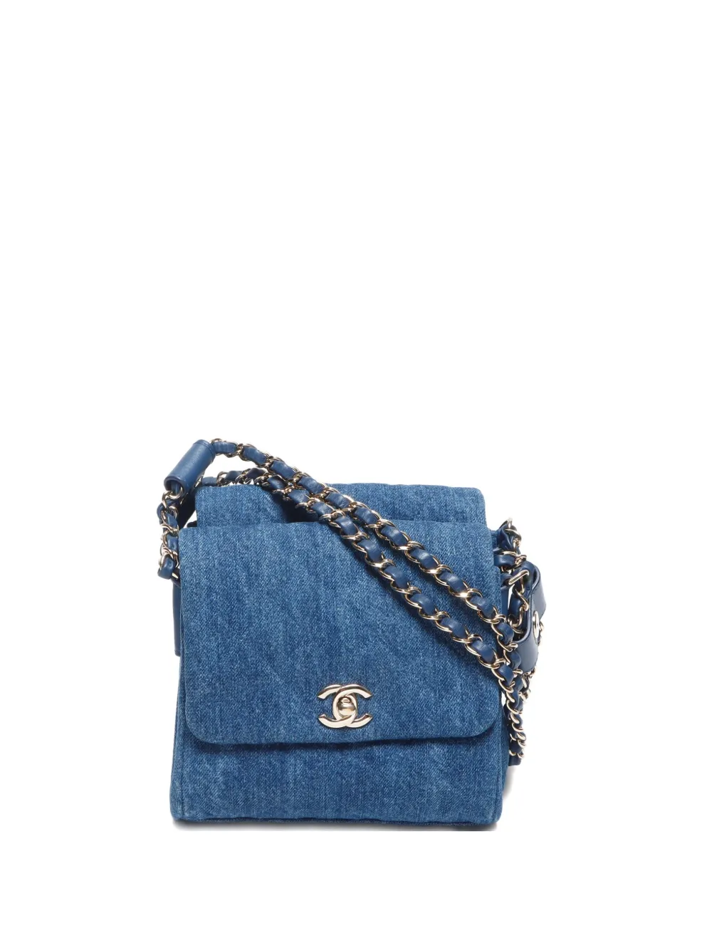 CHANEL Pre-Owned 2019 Chain Denim shoulder bag | Blue | Image 1